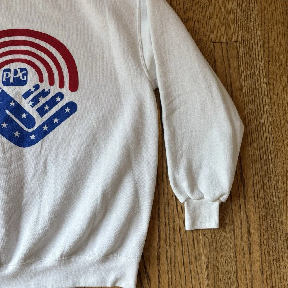 Lee vintage Sweatshirt pPG Americana‎ Sz Large Unisex Cotton Blend - Picture 5 of 11